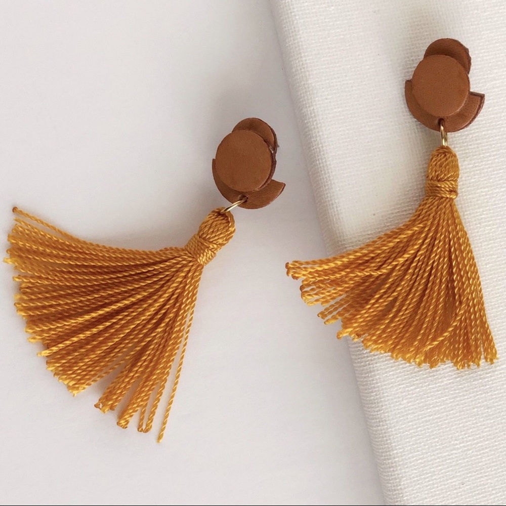 Leather Tassel Earrings